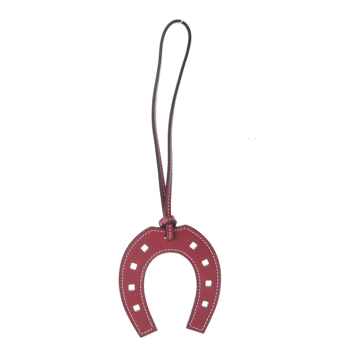 Swift Paddock Horseshoe Bag Charm Rouge Grenat