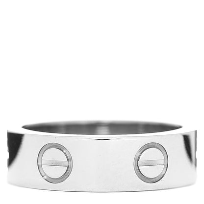 Cartier 18K White Gold 5.5mm LOVE Ring 51 5.75 2 of 4