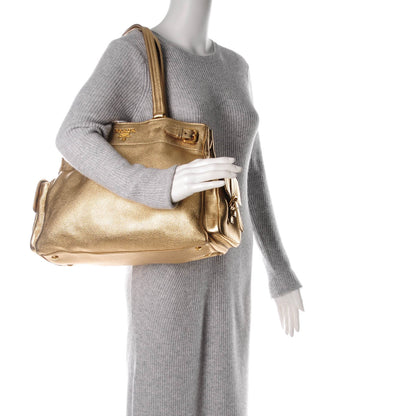 Prada Vitello Daino Shoulder Bag Platino 2 of 10