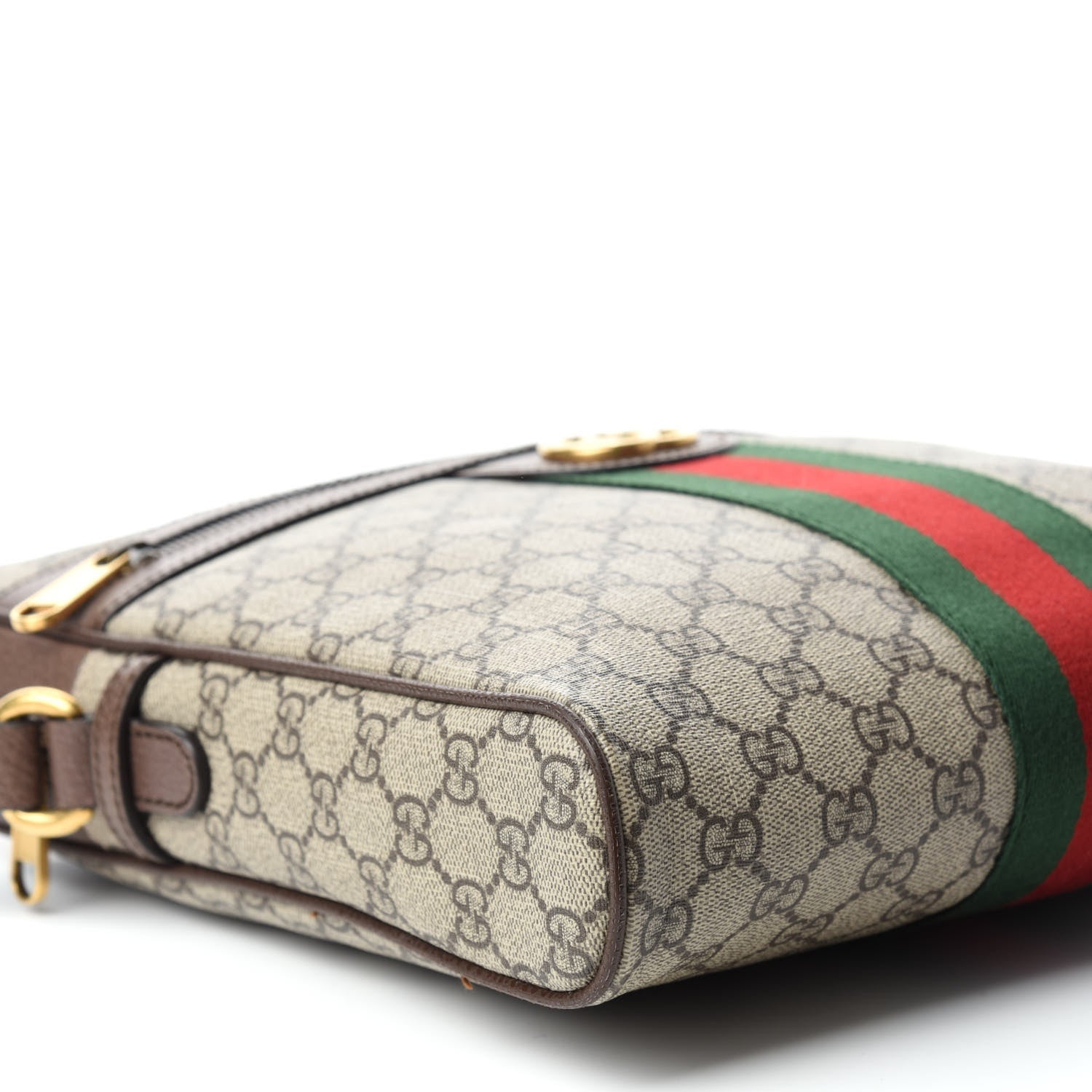 Gucci GG Supreme Monogram Web Medium Ophidia Messenger Bag Brown 6 of 11