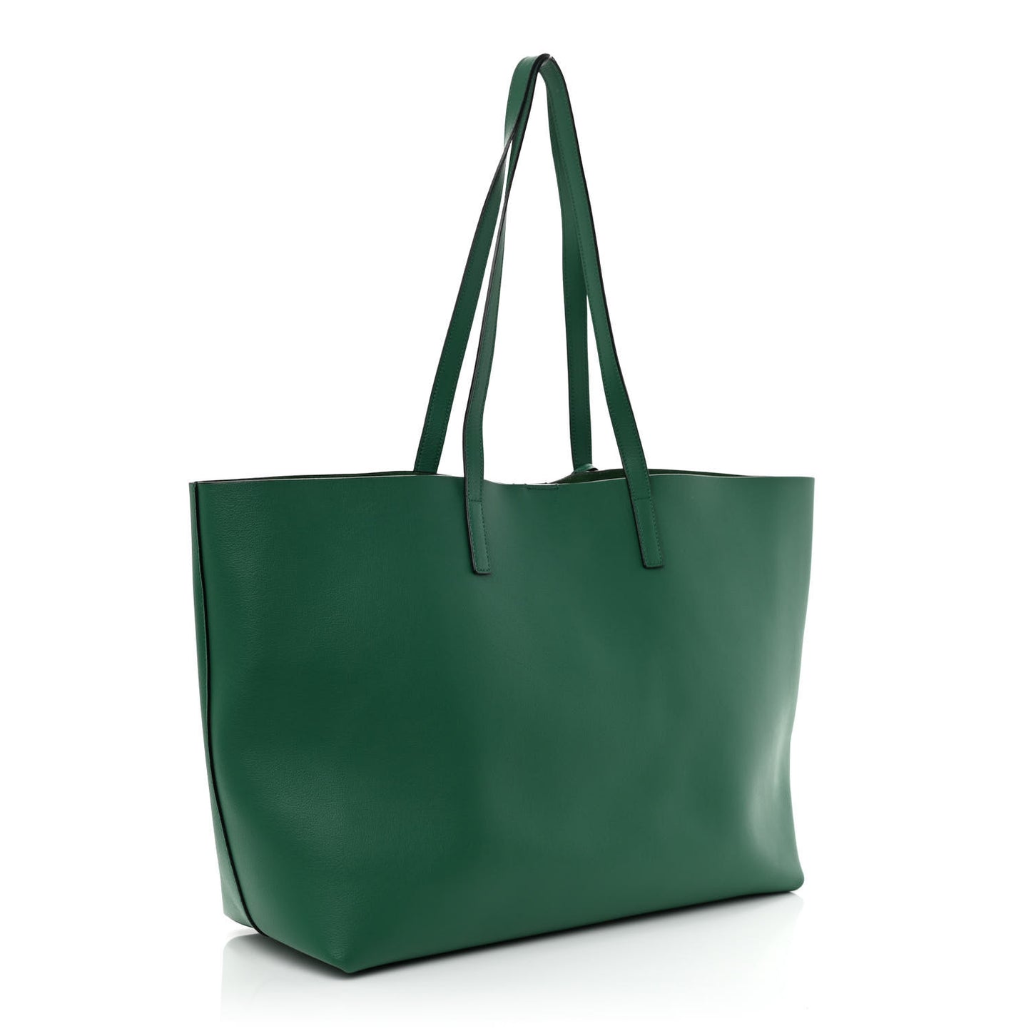 Calfskin Large Shopping Tote Emerald Green