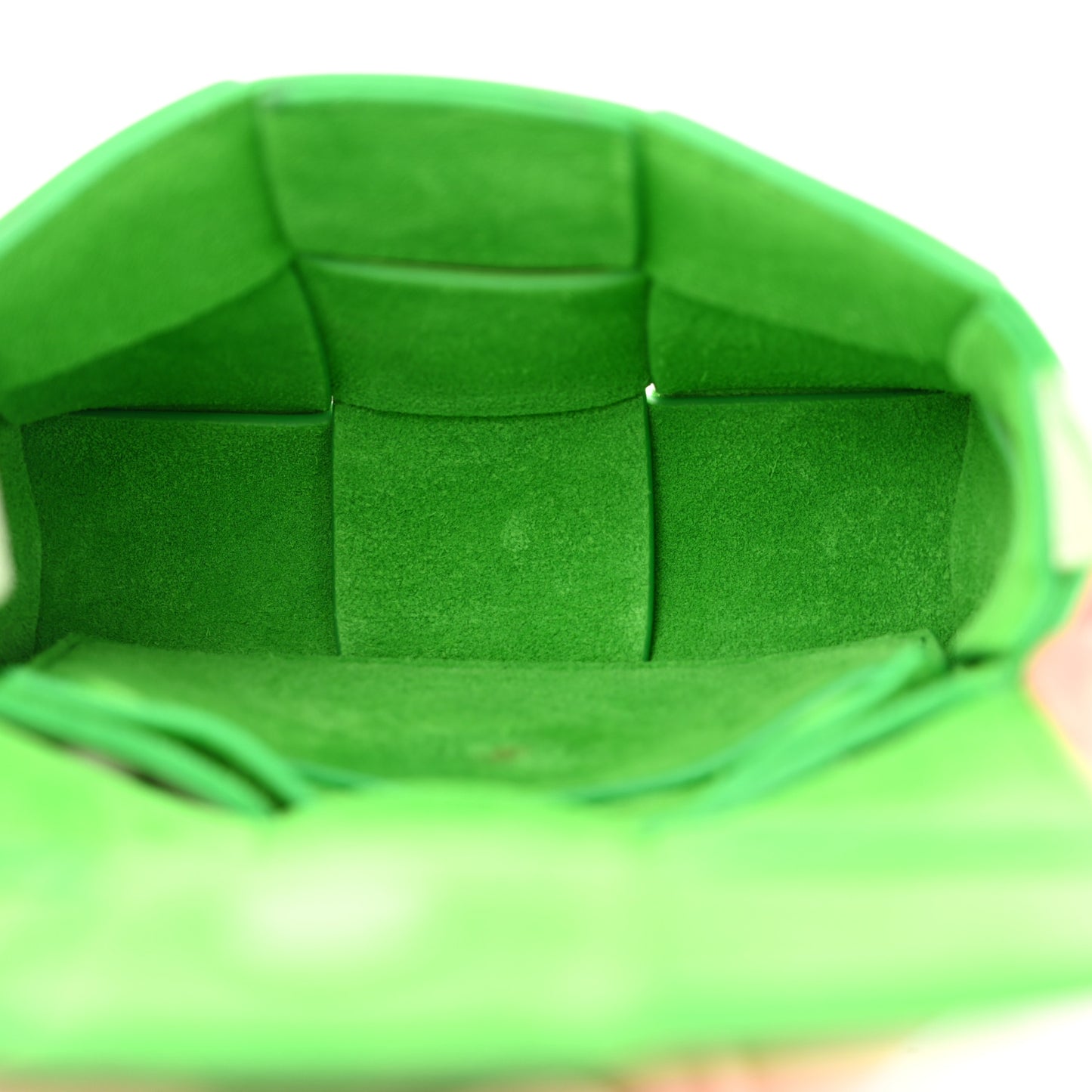 Buffalo Maxi Intrecciato Bicolor Extra Mini Cassette Crossbody Bag White Parakeet