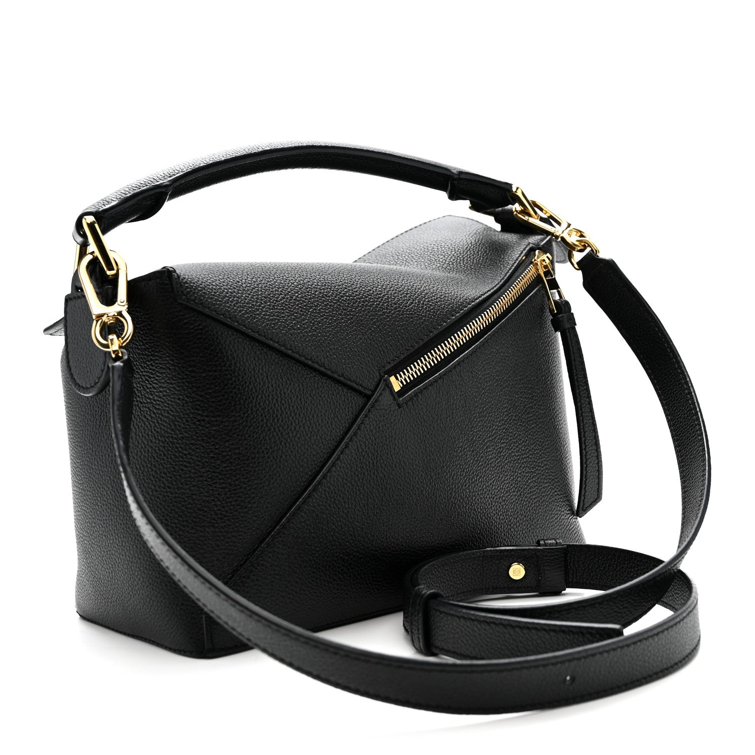 Loewe Calfskin Small Puzzle Edge Bag Black 1860655 – FASHIONPHILE