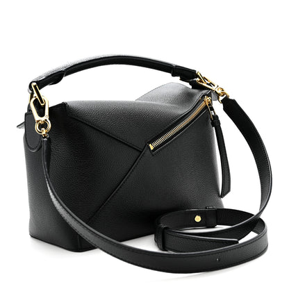 Loewe Calfskin Small Puzzle Edge Bag Black 3 of 10