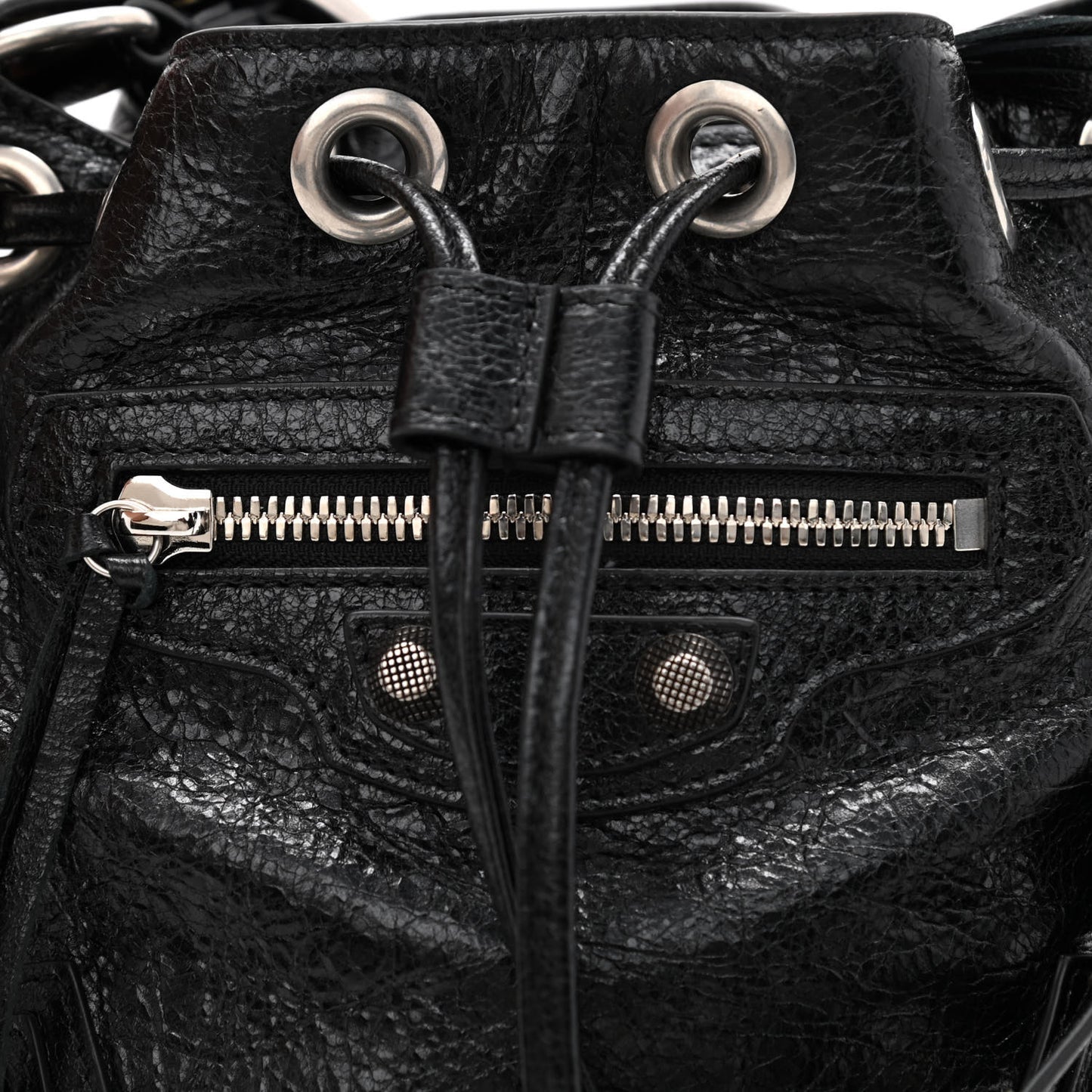 Agneau Arena Le Cagole Bucket Bag XS Black