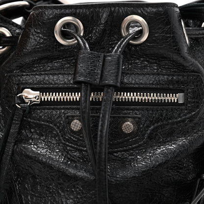 Balenciaga Agneau Arena Le Cagole Bucket Bag XS Black 8 of 10