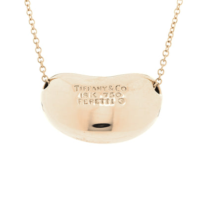 Tiffany 18K Yellow Gold 20mm Elsa Peretti Bean Pendant Necklace 11 of 14