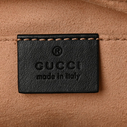 Gucci Calfskin Matelasse Small GG Marmont Chain Shoulder Bag Black Black 5 of 9