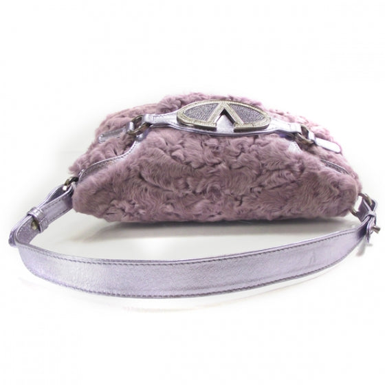 Valentino Garavani Broadtail Fur Crystal Shoulder Bag 5 of 8