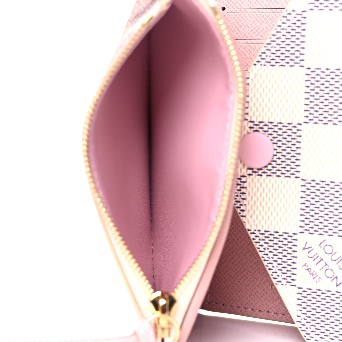 Damier Azur Victorine Wallet Rose Ballerine