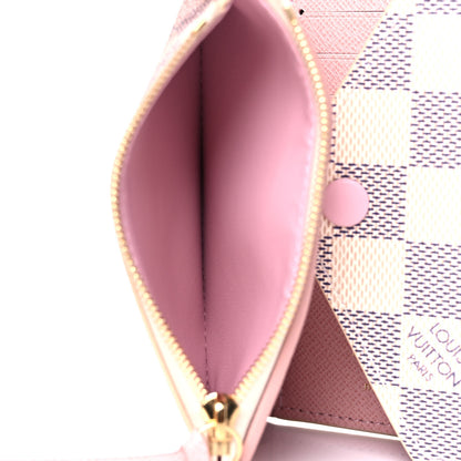 Louis Vuitton Damier Azur Victorine Wallet Rose Ballerine 6 of 10
