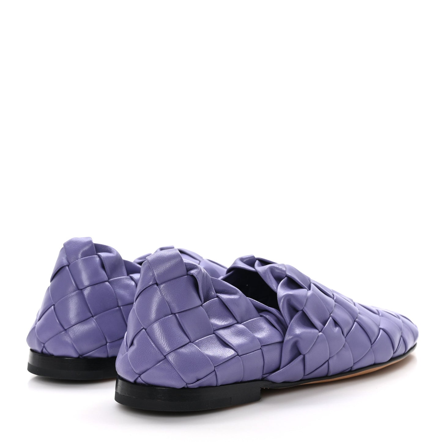 Lagoon Nappa Intrecciato Slipper Flats 35 Lavender