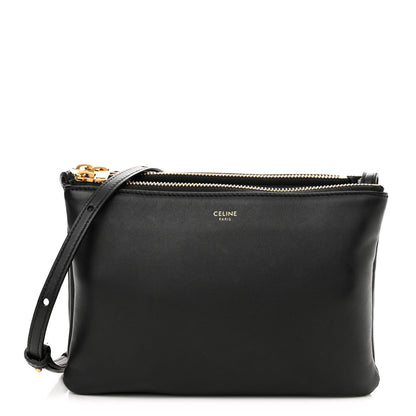 Celine Lambskin Small Trio Crossbody Bag Black 1 of 14