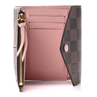 Louis Vuitton Damier Ebene Victorine Wallet Rose Ballerine 5 of 7