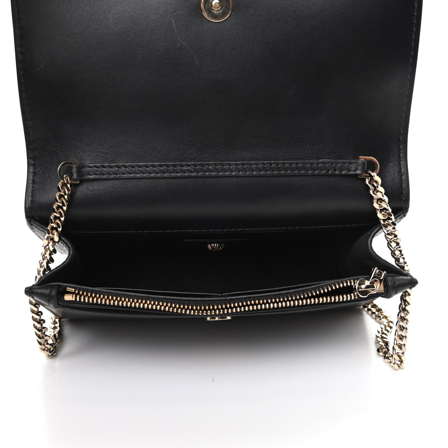 Versace Grained Calfskin Palazzo Chain Evening Bag Black 5 of 8