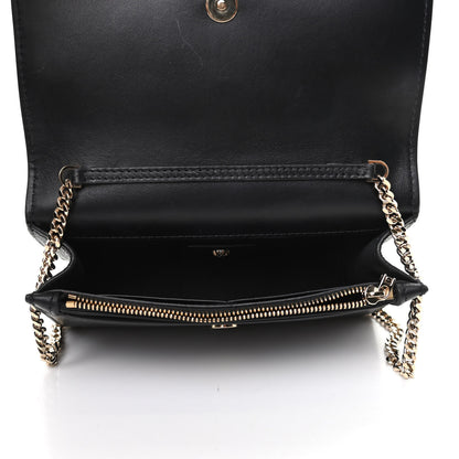 Versace Grained Calfskin Palazzo Chain Evening Bag Black 5 of 8