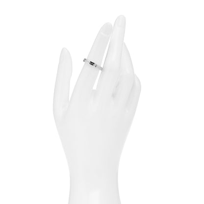 Tiffany Platinum Diamond Logo Band Ring 52 6 2 of 4