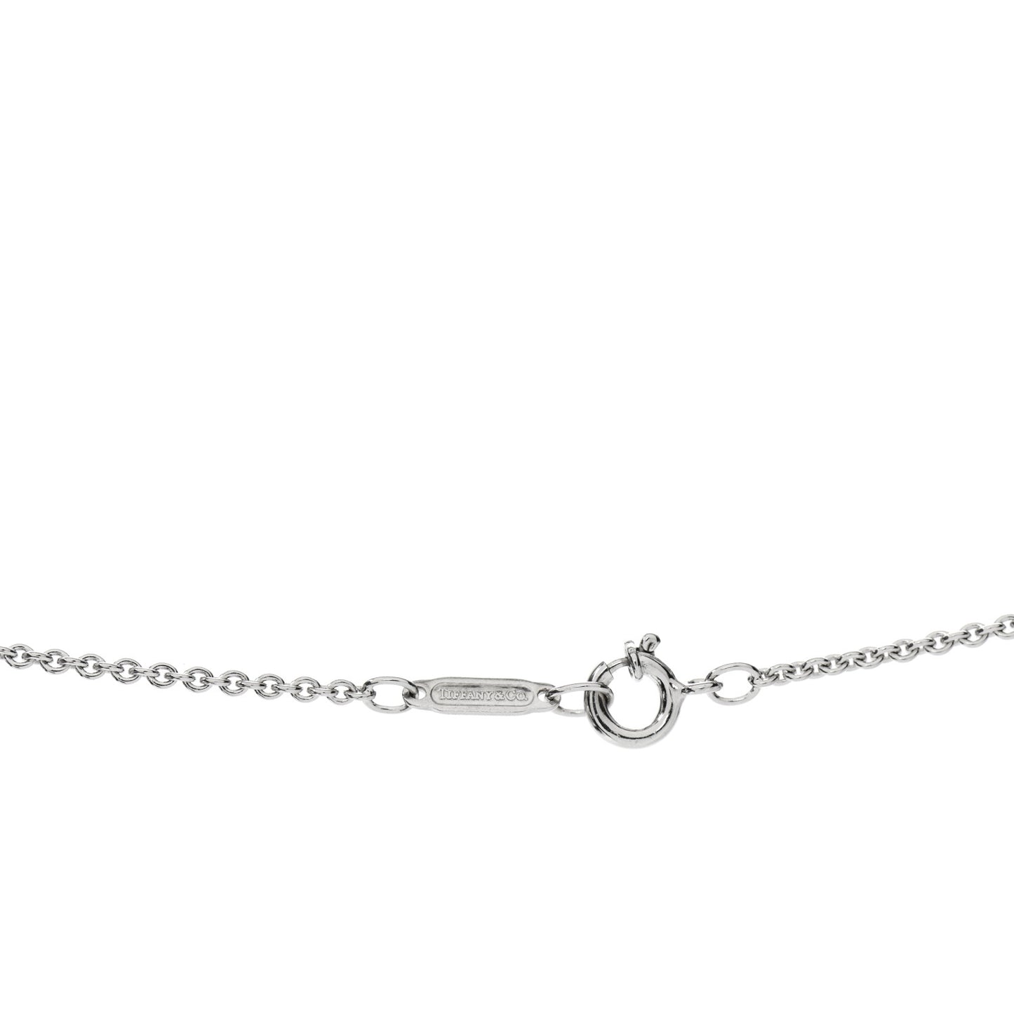 18K White Gold Diamond Paloma Picasso Hammered Heart Pendant Necklace