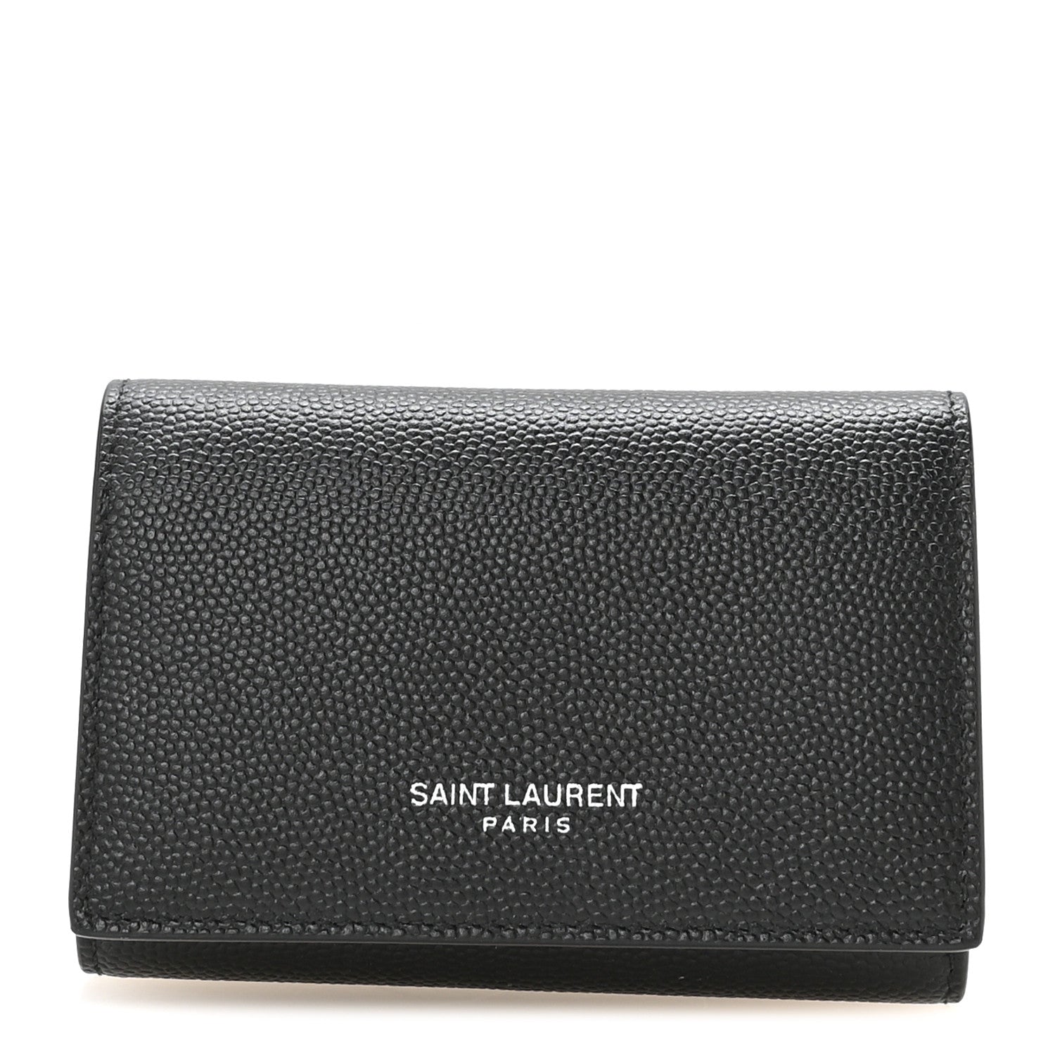 Saint Laurent Grain De Poudre Key Holder Wallet Black 1 of 8