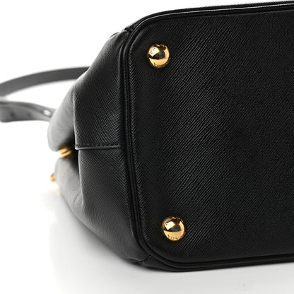 Prada Saffiano Small Galleria Double Zip Tote Black 7 of 9