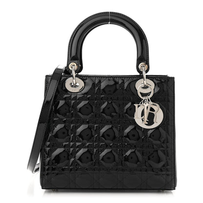 Christian Dior Patent Cannage Medium Lady Dior Black 1 of 11