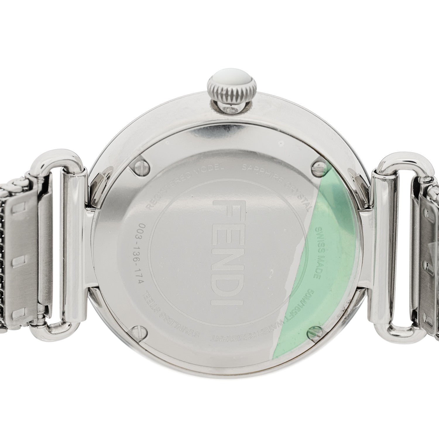 Fendi Stainless Steel 29mm Palazzo Quartz Watch Black 4 of 5