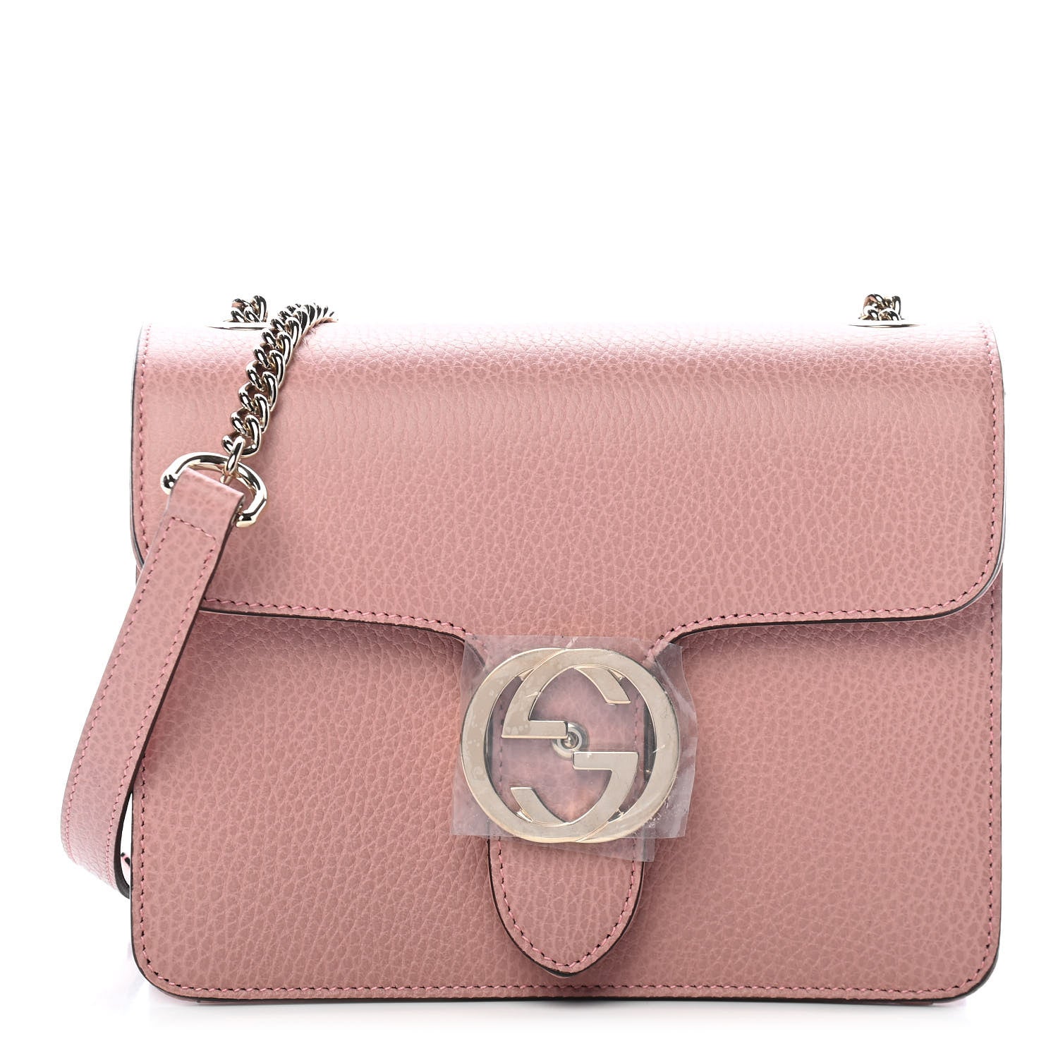 Gucci Dollar Calfskin Small Interlocking G Shoulder Bag Soft Pink 1 of 9