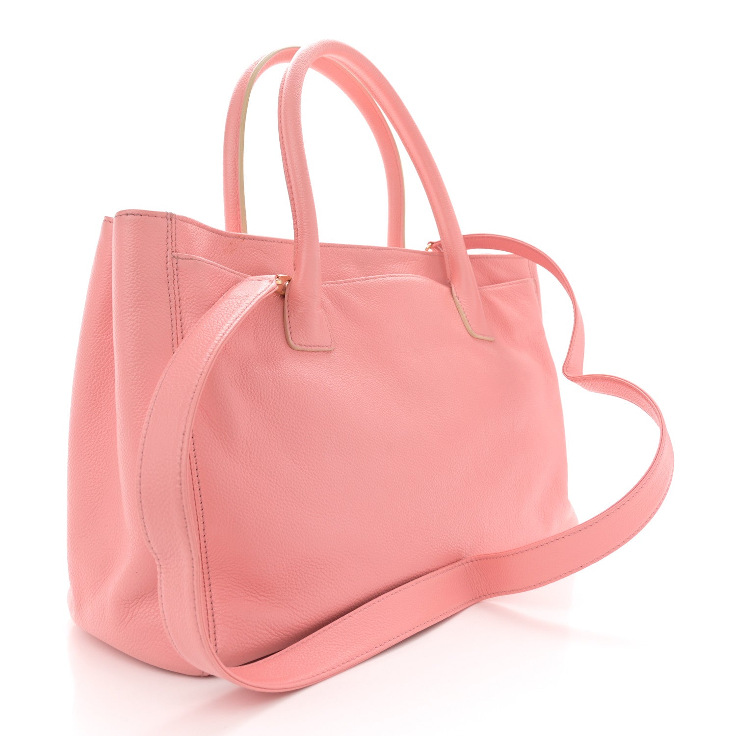 Chanel Calfskin Cerf Executive Shopper Tote Pink 3 of 16