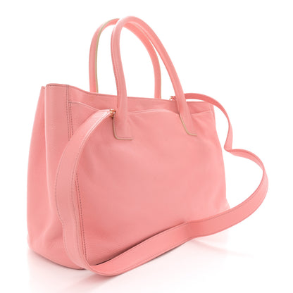 Chanel Calfskin Cerf Executive Shopper Tote Pink 3 of 16