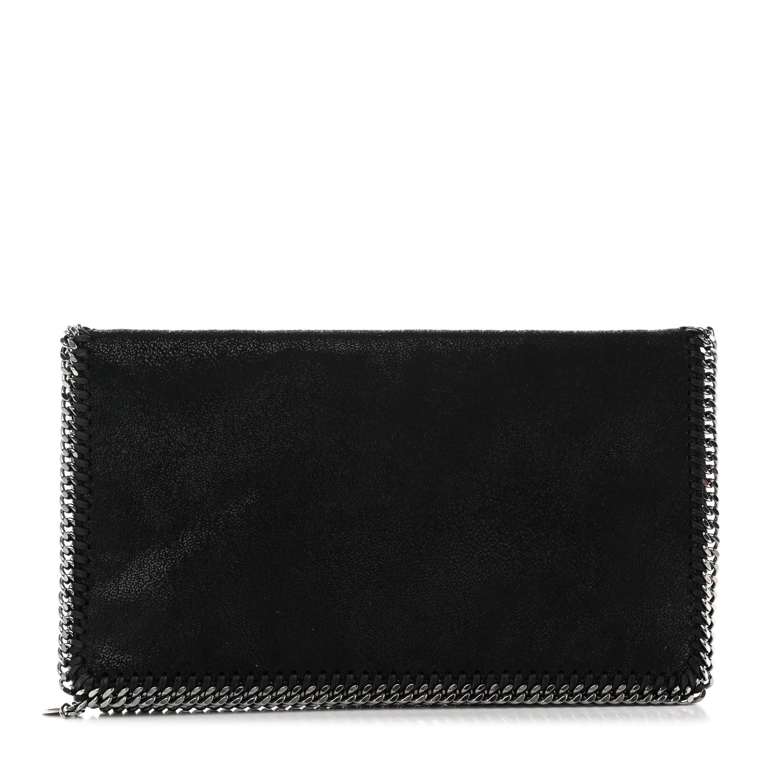 Stella McCartney Shaggy Deer Falabella Fold Over Clutch Black 1 of 11