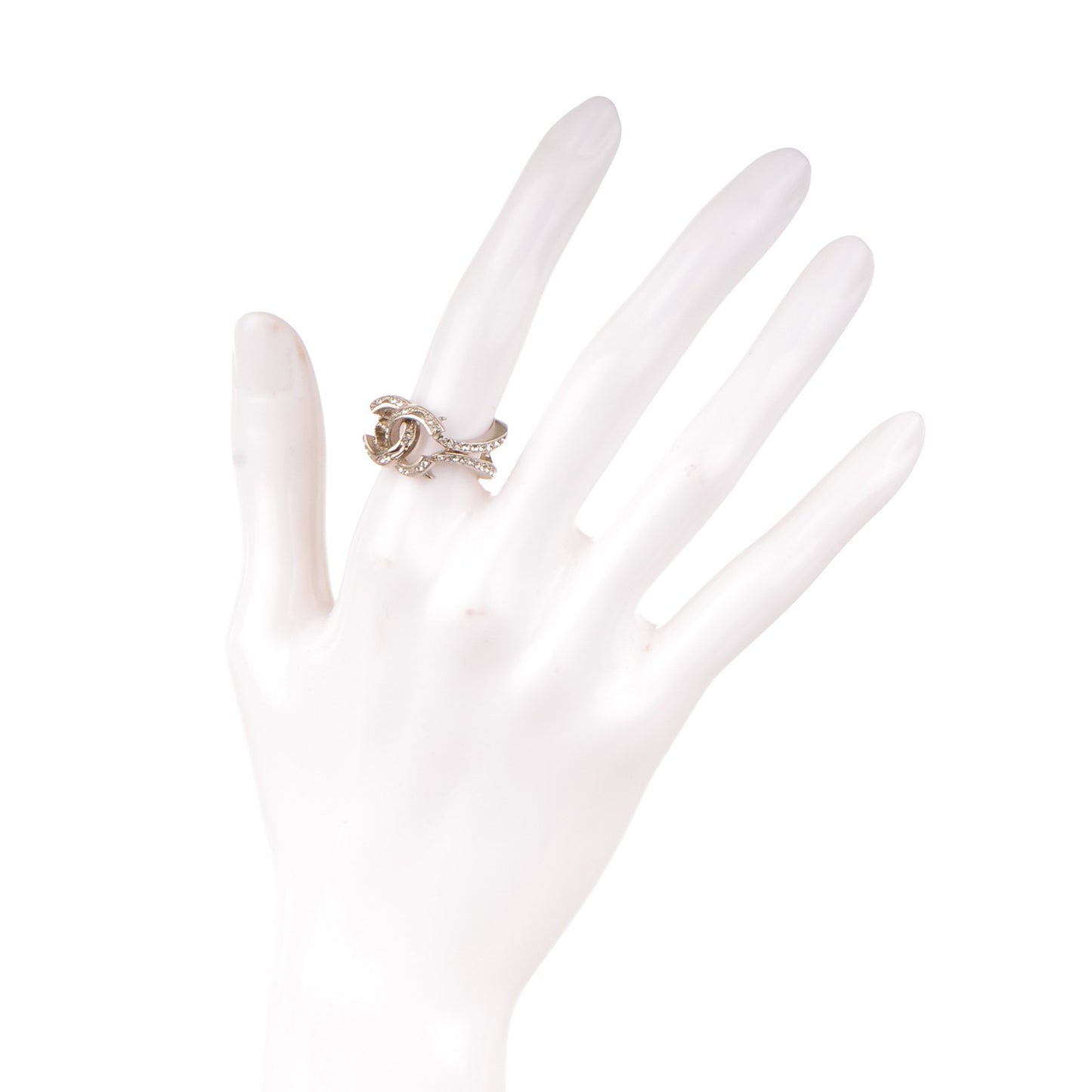 Crystal CC Ring 6 Silver