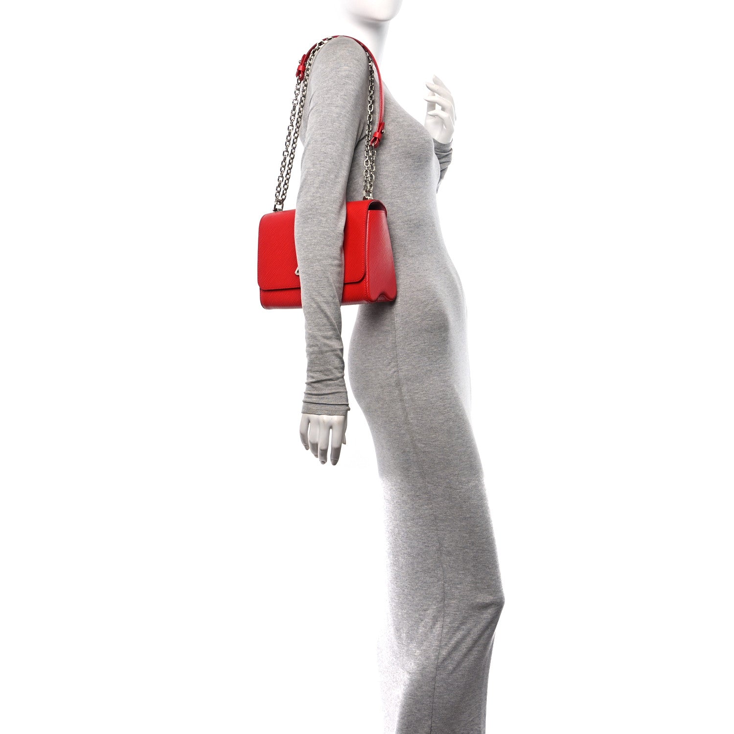 Louis Vuitton Epi Twist Shoulder Bag MM Coquelicot 2 of 10