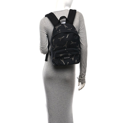 Balenciaga Canvas Crystal Embellished Eiffel Tower Explorer Backpack S Black 2 of 10