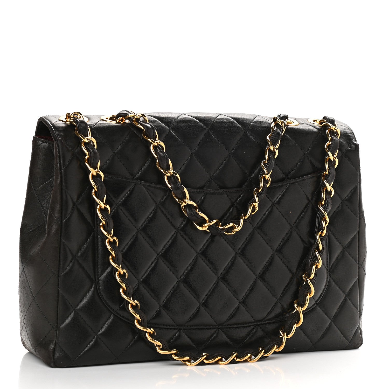 Chanel Lambskin Quilted Jumbo Single Flap Black 3 of 16