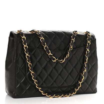 Chanel Lambskin Quilted Jumbo Single Flap Black 3 of 16