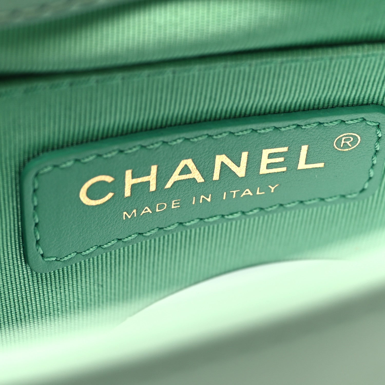 Chanel Lambskin Calfskin Quilted Strass Mania Mini Square Flap Light Green 6 of 11