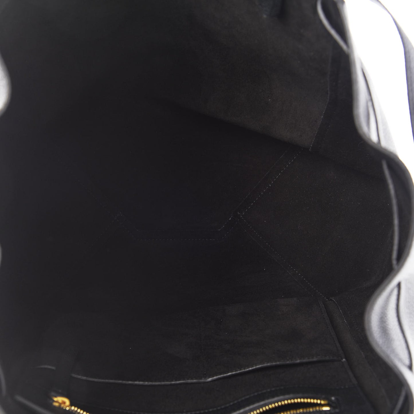 Soft Grained Calfskin Small Belt Cabas Phantom Black