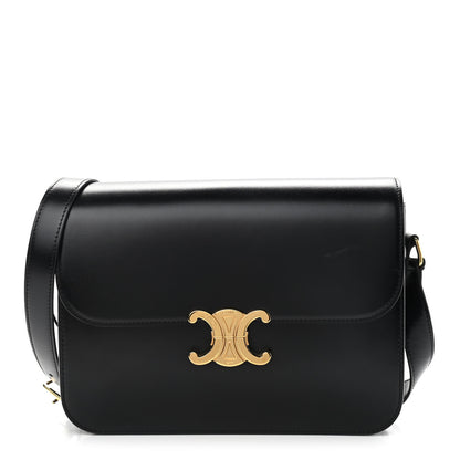 Celine Shiny Calfskin Large Triomphe Black 1 of 18