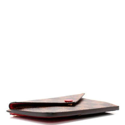 Louis Vuitton Damier Ebene Recto Verso Card Holder Red 3 of 9