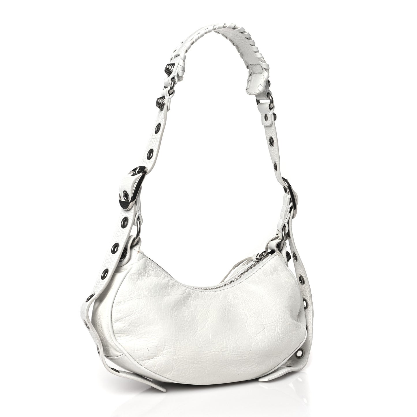 Agneau Arena Le Cagole Shoulder Bag XS Optic White