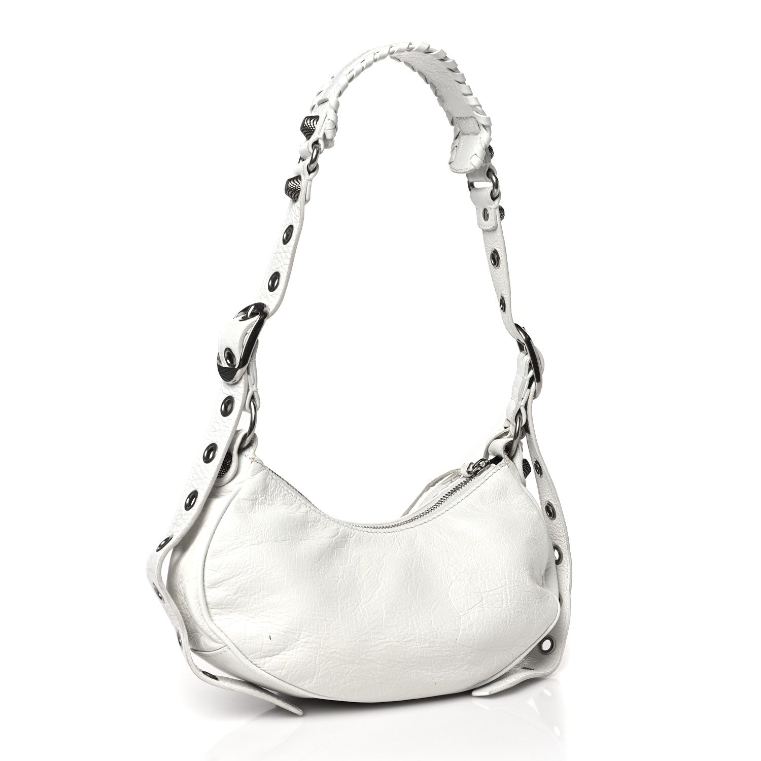 Balenciaga Agneau Arena Le Cagole Shoulder Bag XS Optic White 3 of 12