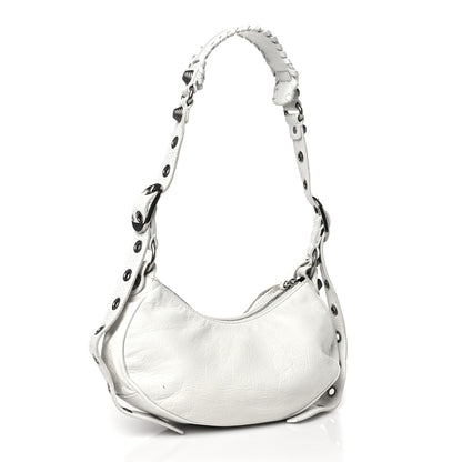 Balenciaga Agneau Arena Le Cagole Shoulder Bag XS Optic White 3 of 12