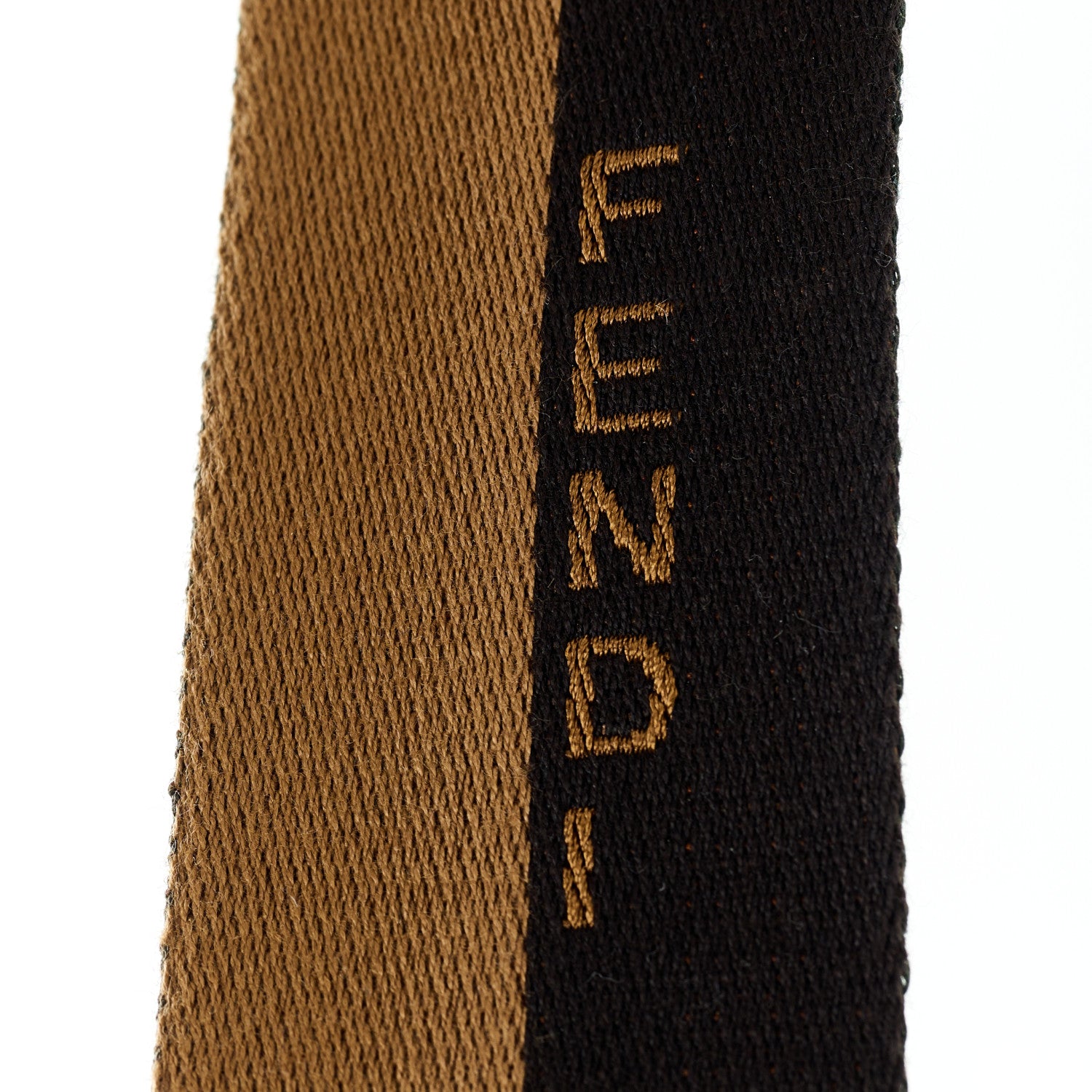 Fendi Ribbon Vitello Seta FF 1974 Pequin Reversible Adjustable Strap You Green 6 of 6