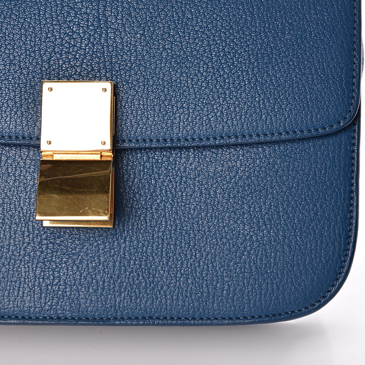 Goatskin Medium Classic Box Flap Bag Deepsea