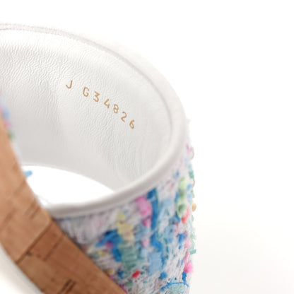 Chanel Tweed Logo Mules 37.5 Multicolor 10 of 10