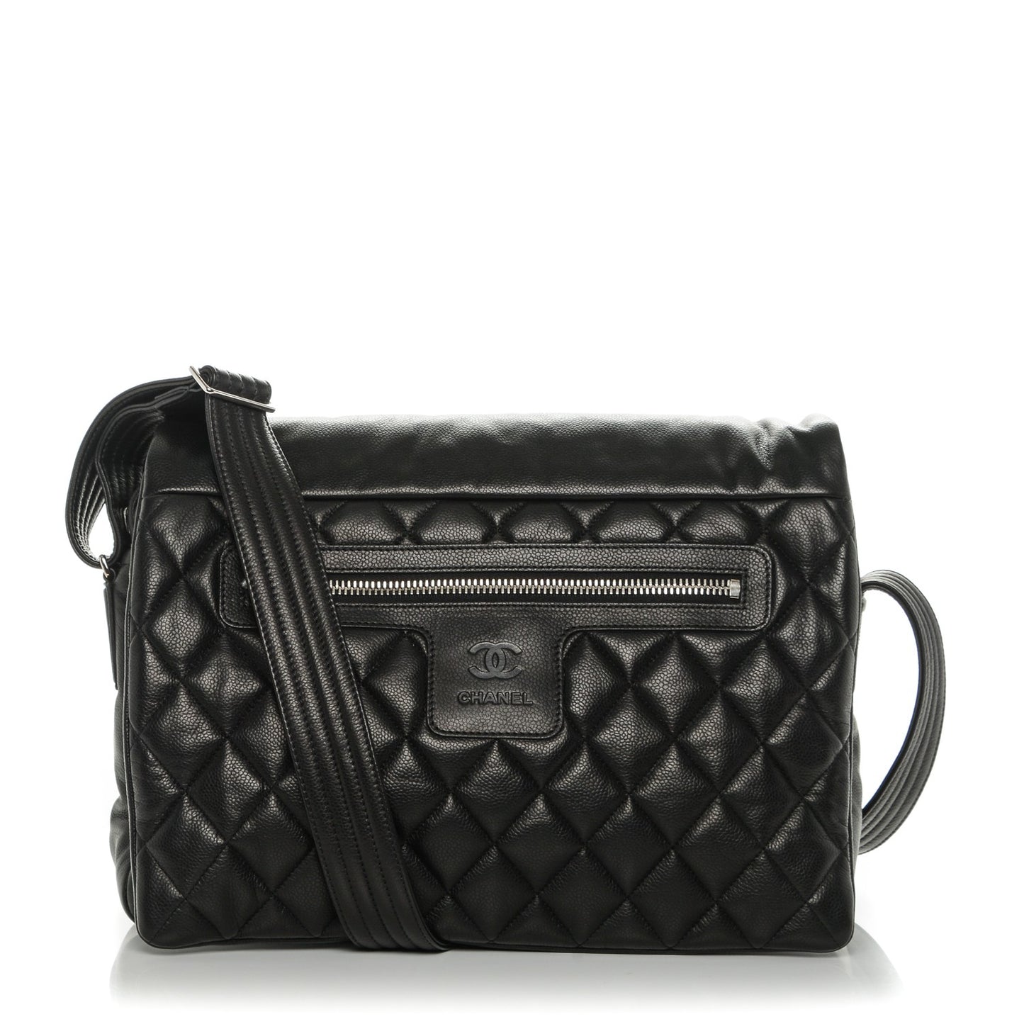 Caviar Quilted Coco Cocoon Messenger Black