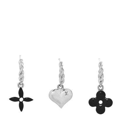 Louis Vuitton Sweet Monogram Earrings Set of 3 Black 1 of 3