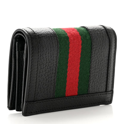 Gucci Calfskin Web Ophidia Card Case Black 3 of 7