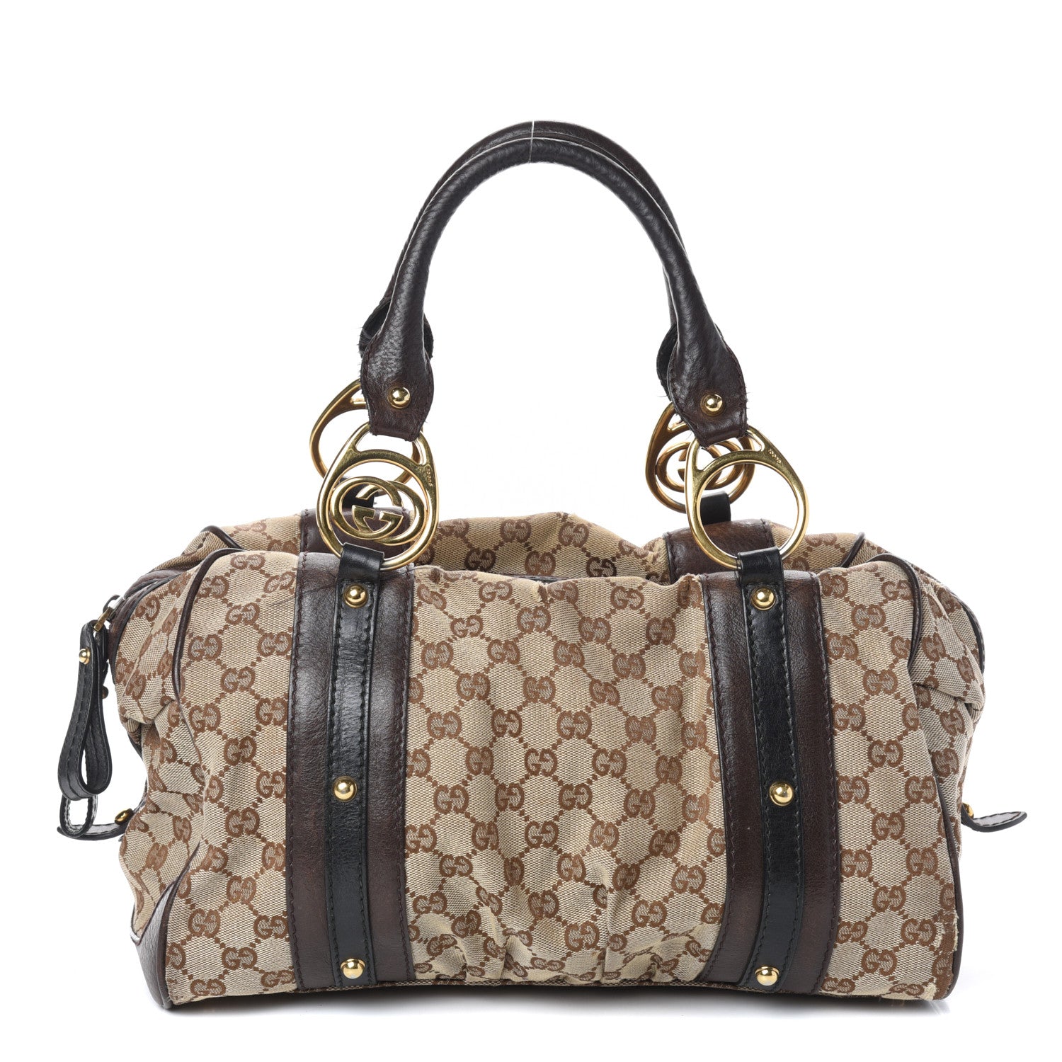 Gucci Monogram Medium Interlocking Icon Tote Dark Brown 1 of 10