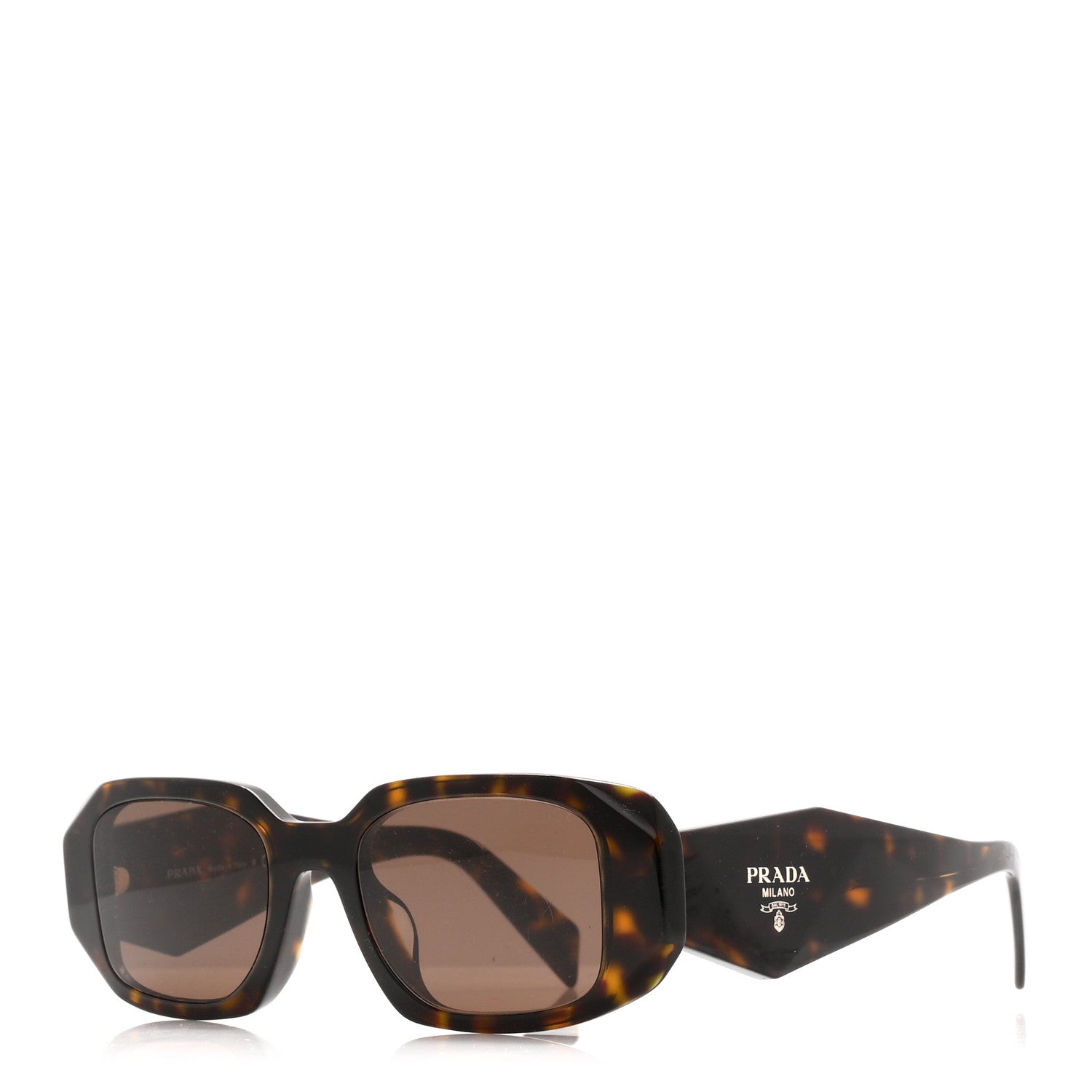 Prada Acetate Symbole Sunglasses SPR 17W-F Havana 1 of 8